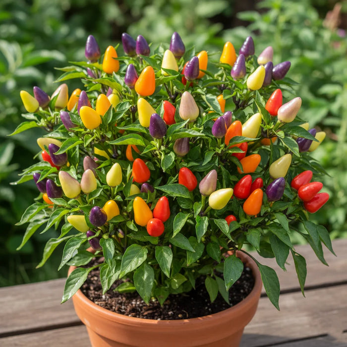 Aladdin Ornamental Pepper Seeds | Colourful Decorative Chilli.